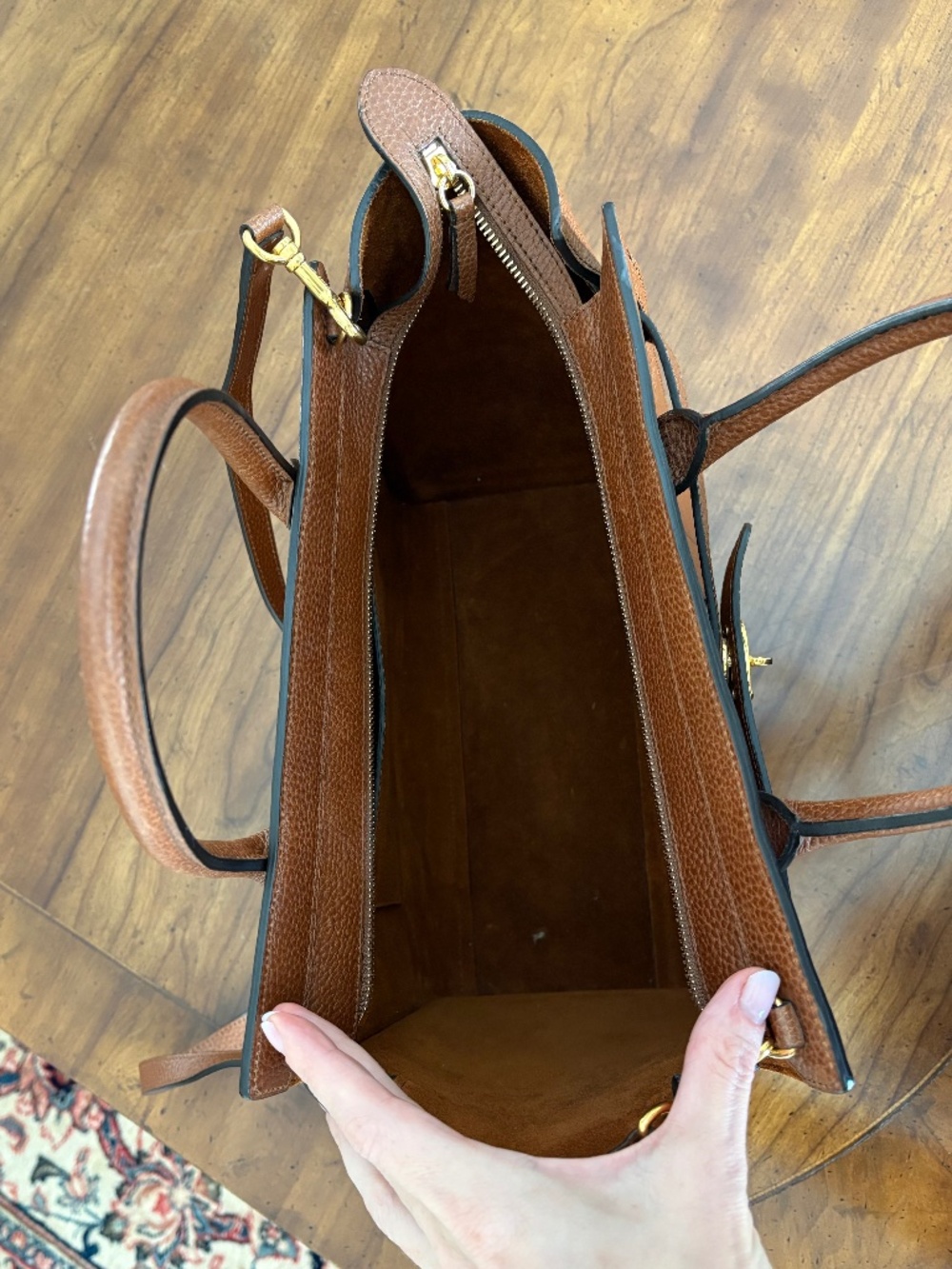 Mulberry Small Zipped Bayswater - Oak Classic Grain - Picture 6 of 6